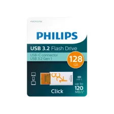 USB stick 3.2 Philips Click USB-C 128GB oranje