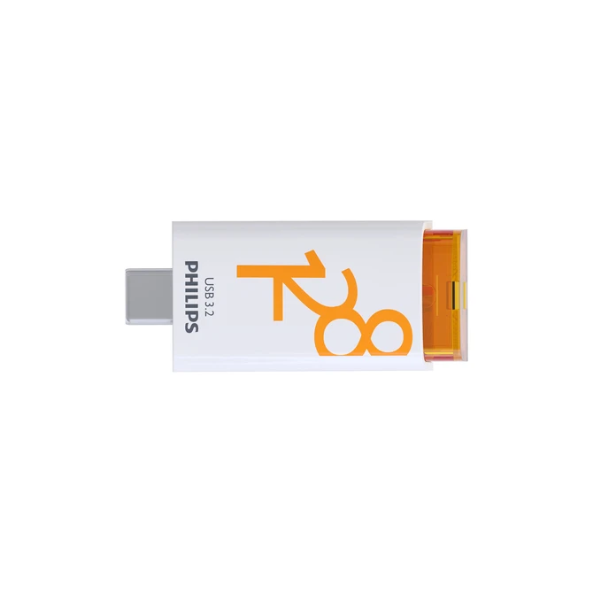 USB stick 3.2 Philips Click USB-C 128GB oranje