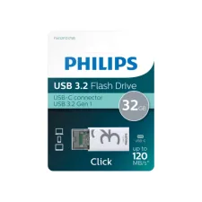 USB stick 3.2 Philips Click USB-C 32GB grijs