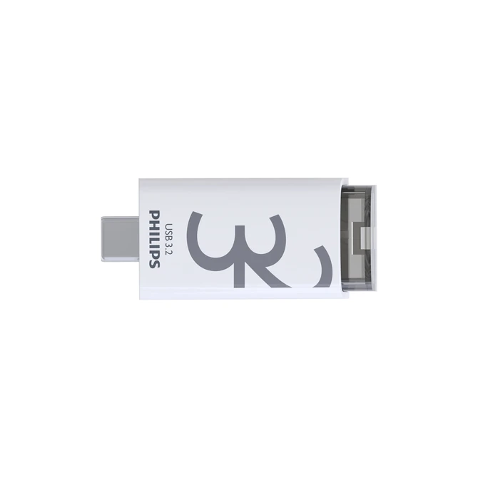 USB stick 3.2 Philips Click USB-C 32GB grijs