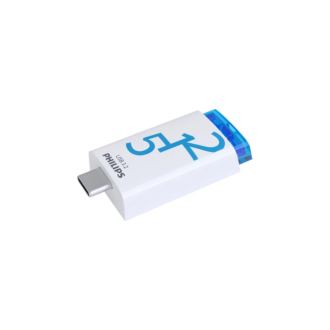USB stick 3.2 Philips Click USB-C 512GB blauw