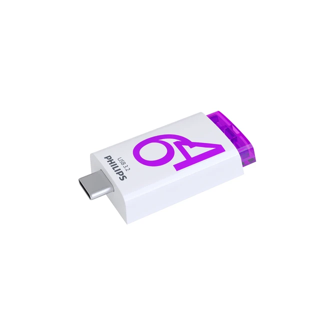 USB stick 3.2 Philips Click USB-C 64GB paars