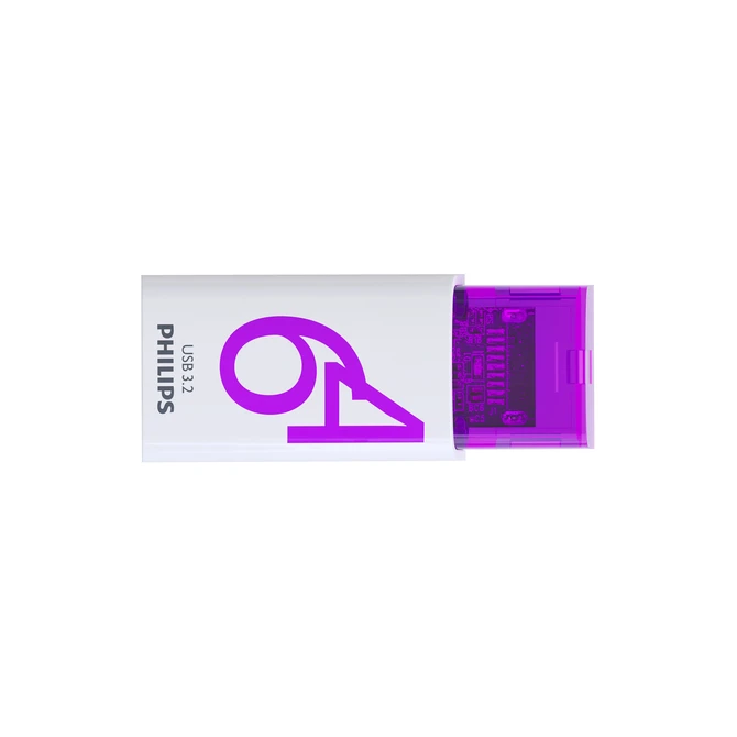 USB stick 3.2 Philips Click USB-C 64GB paars