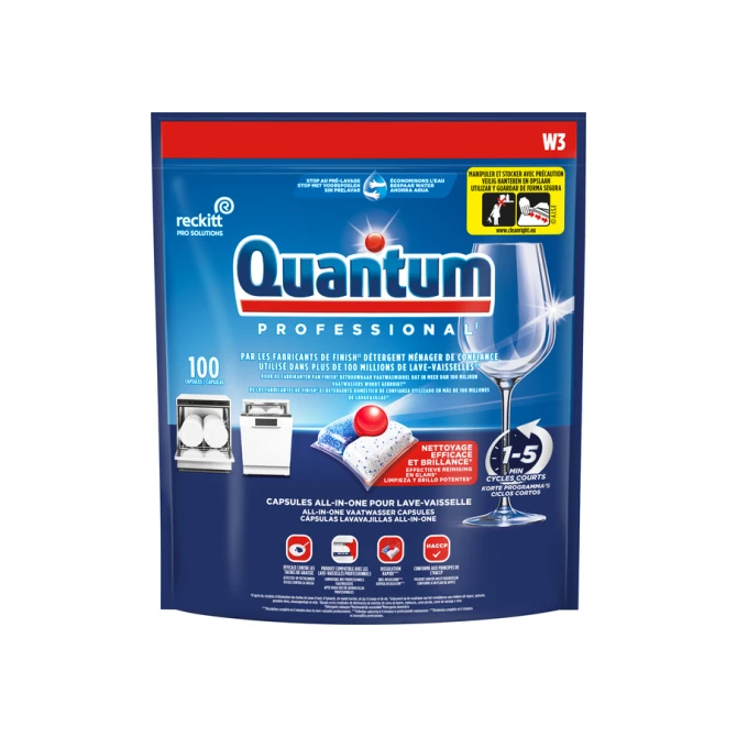 Vaatwastabletten Quantum Pro All-in-one 100 caps