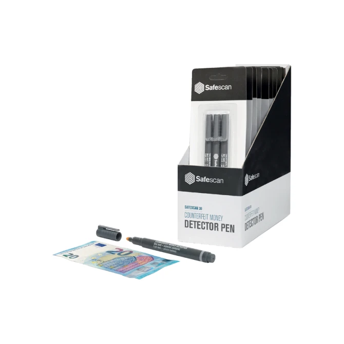 Valsgeld detectiepen Safescan 30 grijs blister à 3 stuks