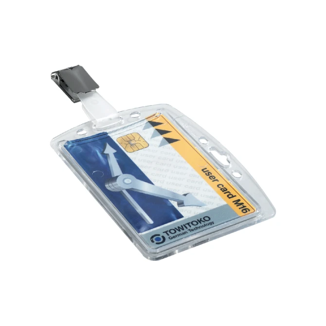 Veiligheidspashouder Durable 8005 dicht met clip 54x85mm