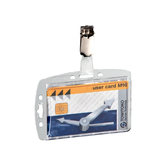 Veiligheidspashouder Durable 8005 dicht met clip 54x85mm