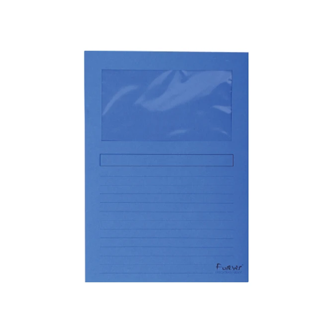 Venstermap Exacompta Forever L-model 120gr donkerblauw 100 stuks