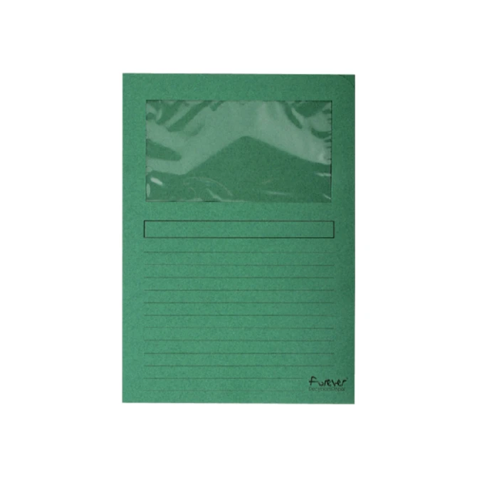 Venstermap Exacompta Forever L-model 120gr donkergroen 100 stuks