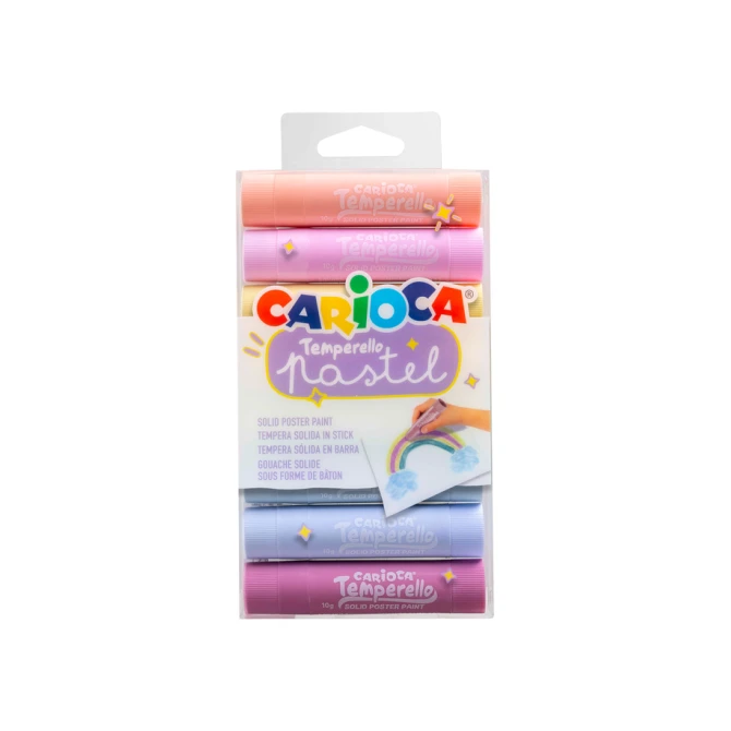 Verfstift Carioca Temperello set à 8 pastelkleuren