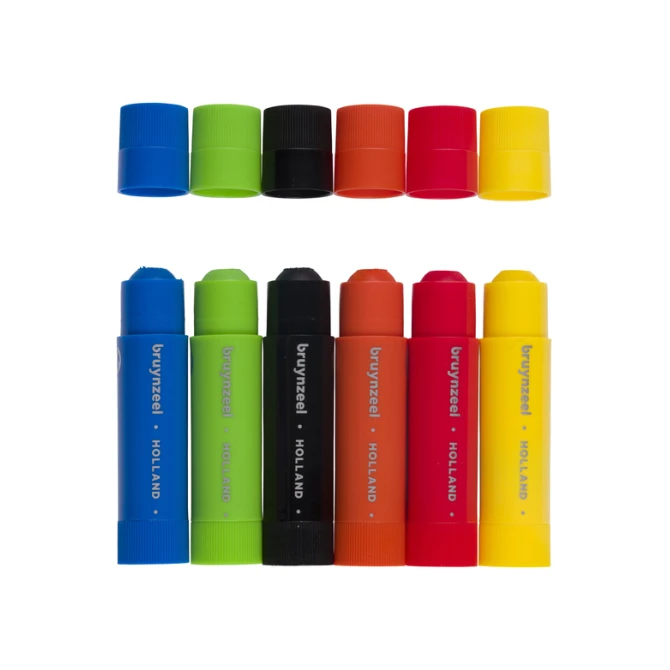 Verfstiften Bruynzeel Kids set à 6 basiskleuren