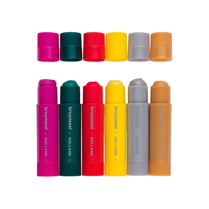 Verfstiften Bruynzeel Kids set à 6 metallickleuren