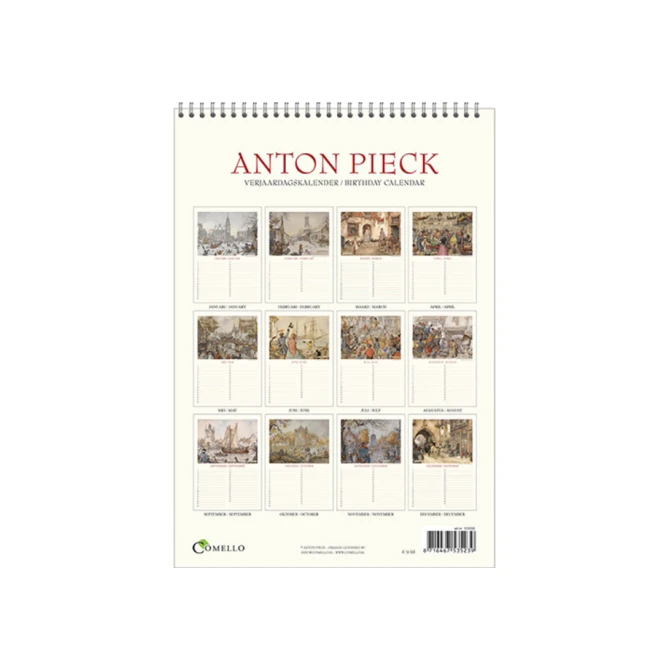 Verjaardagskalender Anton Pieck Zicht op haven A4