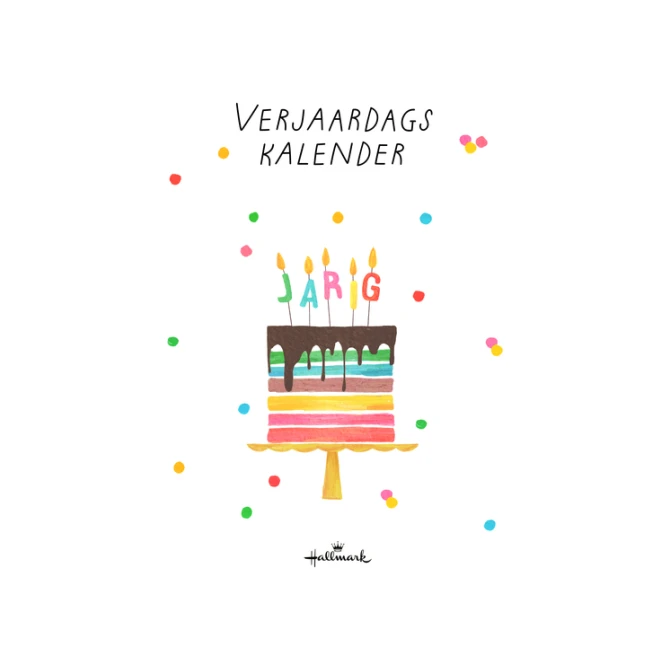 Verjaardagskalender kort Pretty Cute 21x30cm
