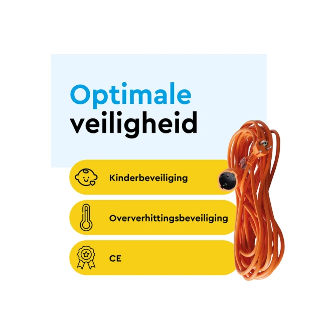 Verlengkabel BRASQ 30m oranje