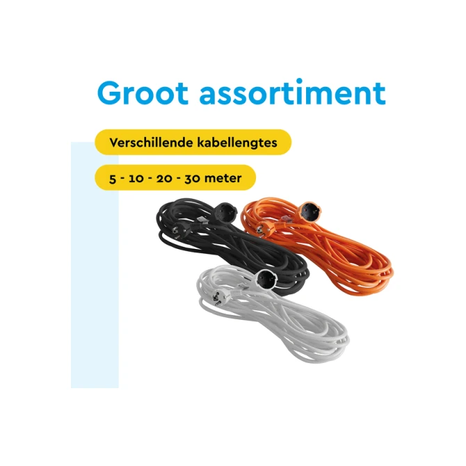 Verlengkabel BRASQ 30m oranje