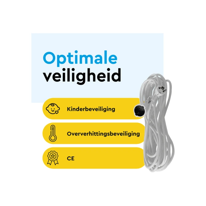 Verlengkabel BRASQ 30m wit