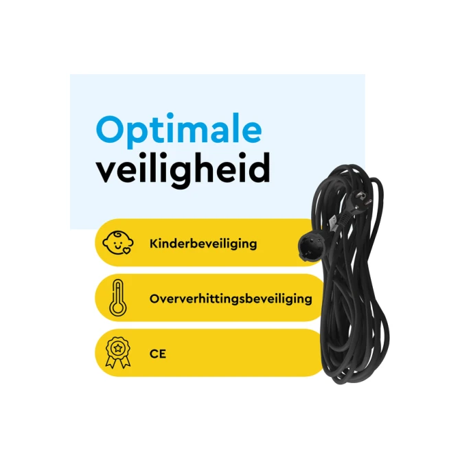 Verlengkabel BRASQ 30m zwart