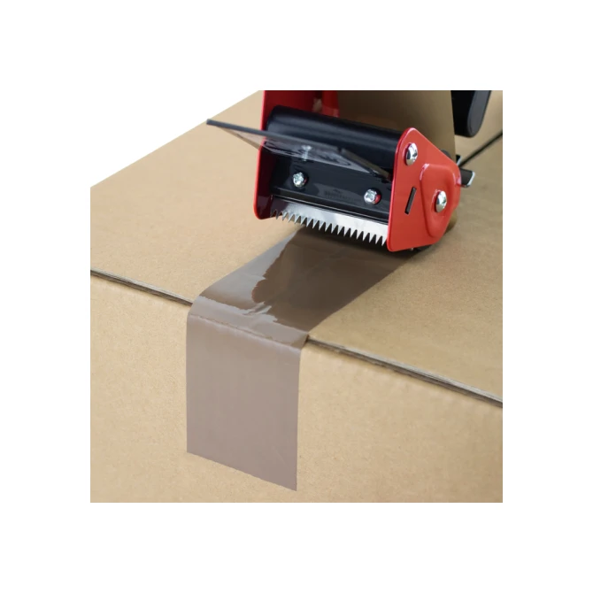 Verpakkingstape dispenser Rapesco Germ-Savvy 960 antibacterieel met bruine tape zwart