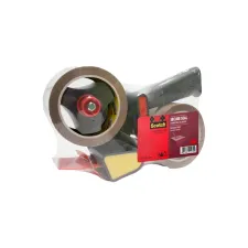 Verpakkingstape dispenser Scotch met 2 rollen Secure seal tape 50mmx66m bruin