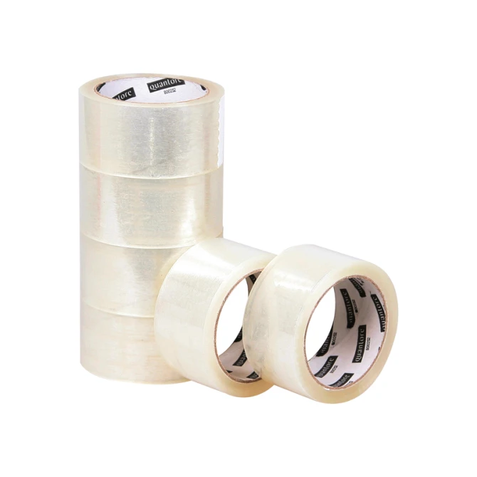 Verpakkingstape Quantore 50mmx60m PP transparant 6 rollen