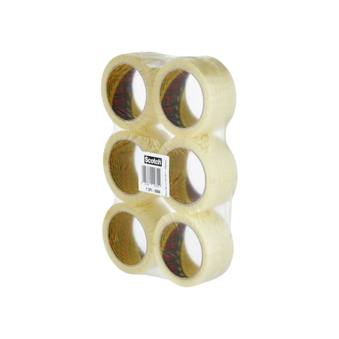 Verpakkingstape Scotch 371 50mmx66m transparant PP 6 rollen
