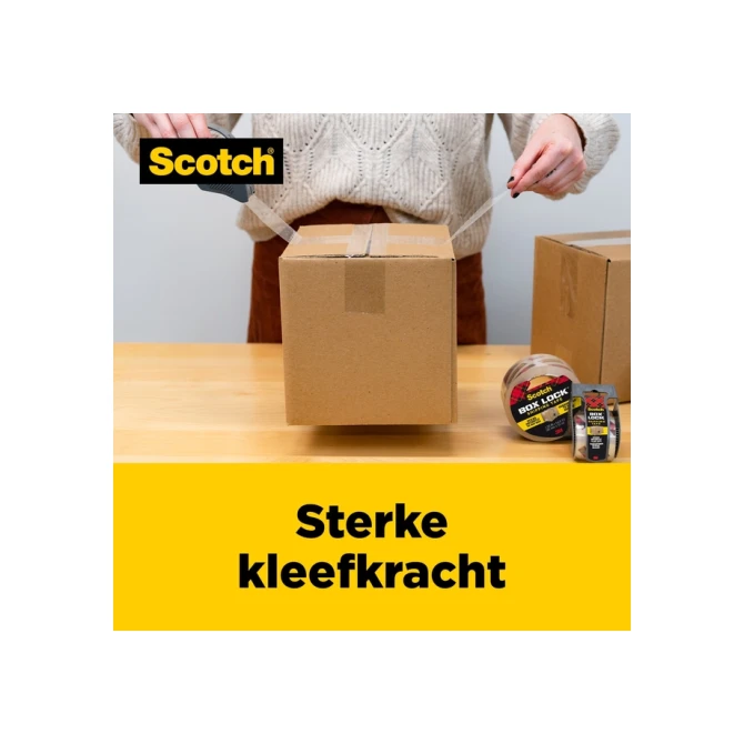 Verpakkingstape Scotch Box Lock 3950-EF 48mmx50m 3 stuks