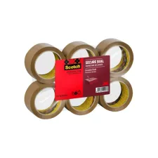 Verpakkingstape Scotch Secure Seal 50mmx66m bruin 6 rollen