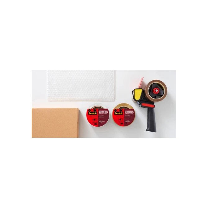 Verpakkingstape Scotch Secure Seal 50mmx66m bruin 6 rollen