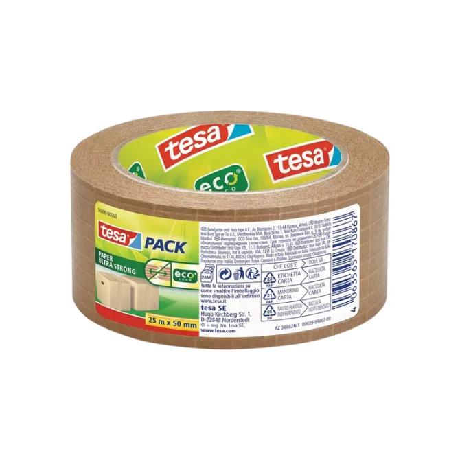Verpakkingstape Tesa 56000 Eco papier ultra strong 50mmx25m
