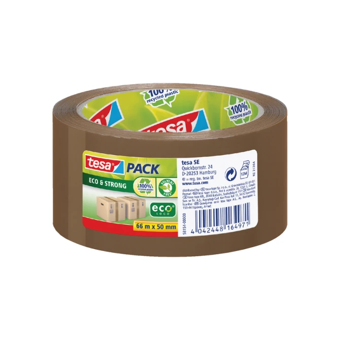 Verpakkingstape tesapack® Eco & Strong 66mx50mm bruin