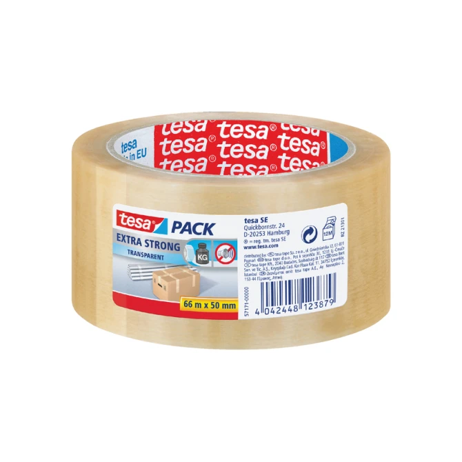 Verpakkingstape tesapack® Extra Strong 66mx50mm transparant