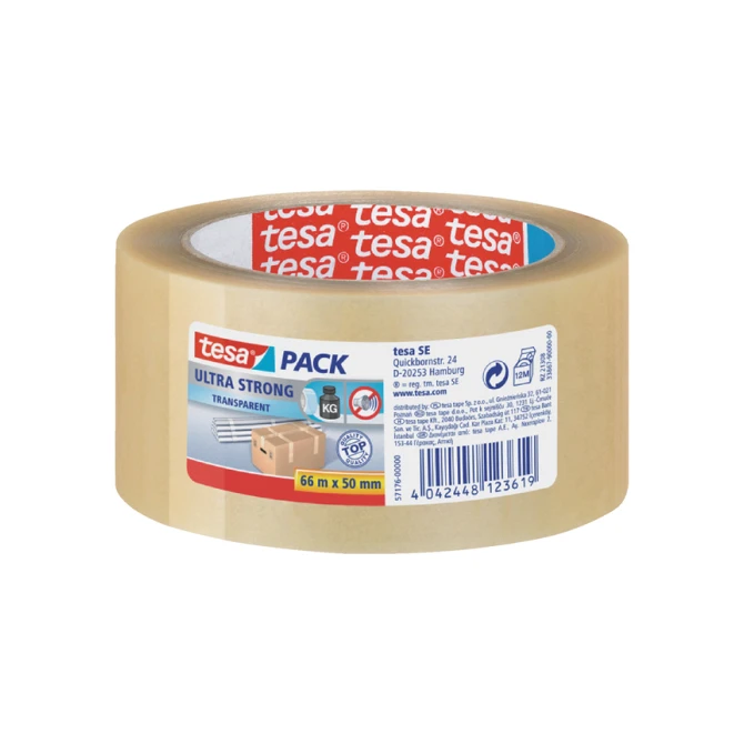Verpakkingstape tesapack® Ultra Strong 66mx50mm transparant