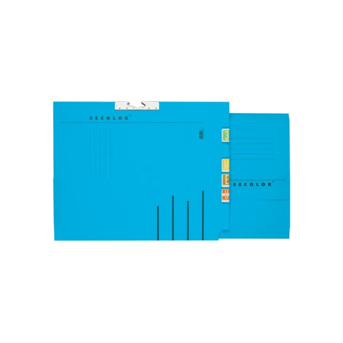 Verzamelmap Djois Secolor A4 lateraal recycled blauw
