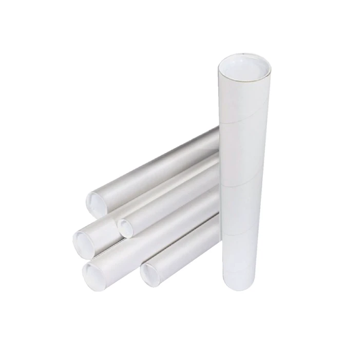Verzendkoker CleverPack A2 450x50x1.5 met doppen wit pak à 20 stuks