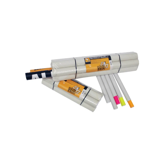 Verzendkoker CleverPack A2 450x50x1.5 met doppen wit pak à 5 stuks