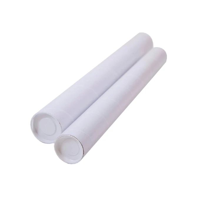 Verzendkoker CleverPack A2 450x50x1.5 met doppen wit pak à 5 stuks