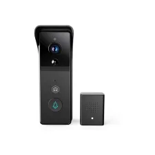 Videodeurbel Nedis Smartlife Wifi 3MP Full HD 1296p zwart