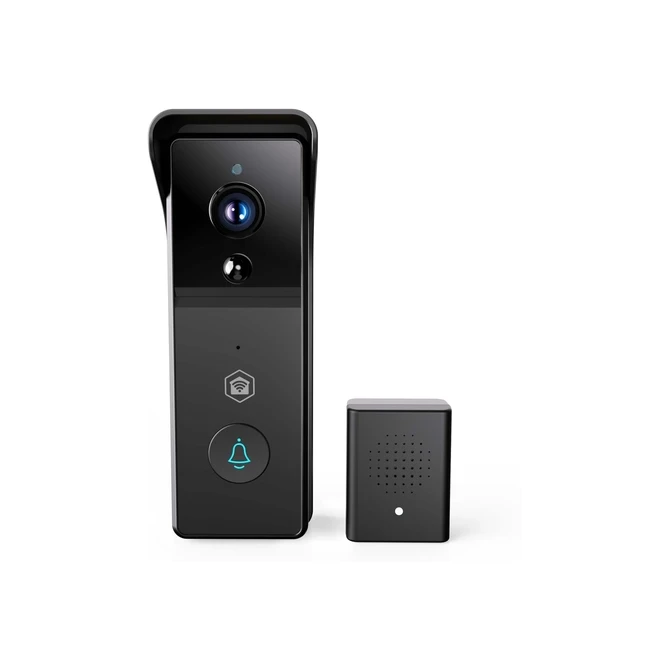 Videodeurbel Nedis Smartlife Wifi 3MP Full HD 1296p zwart