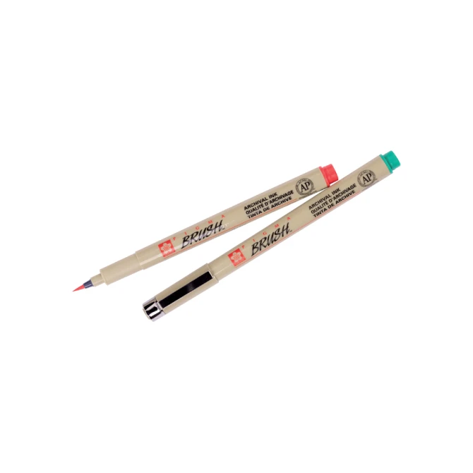 Viltift met brushpen Bruynzeel Sakura Pigma etui à 9 kleuren