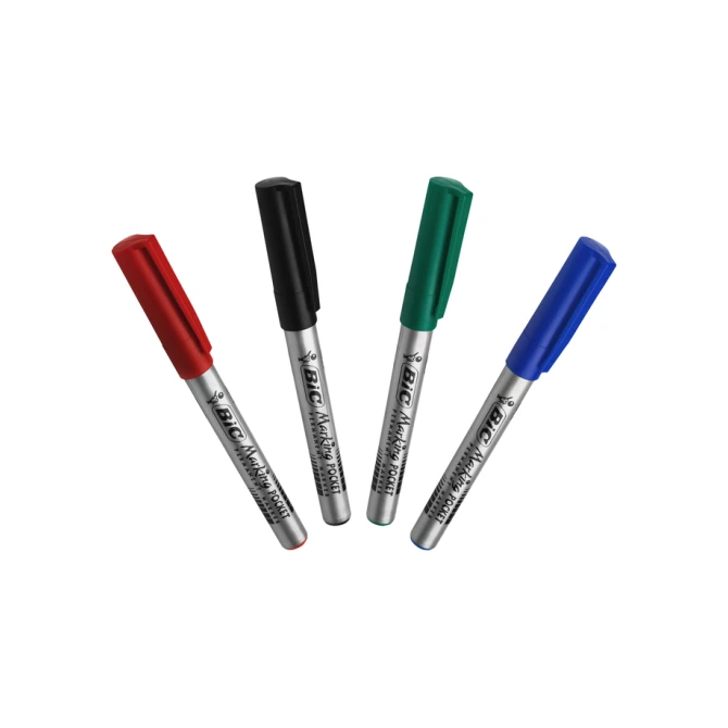Viltstift Bic ecolutions rond fijn assorti blister à 4 kleuren