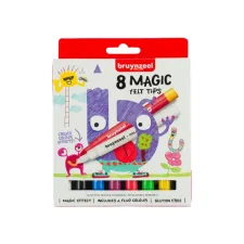 Viltstift Bruynzeel Kids Magic set à 8 kleuren