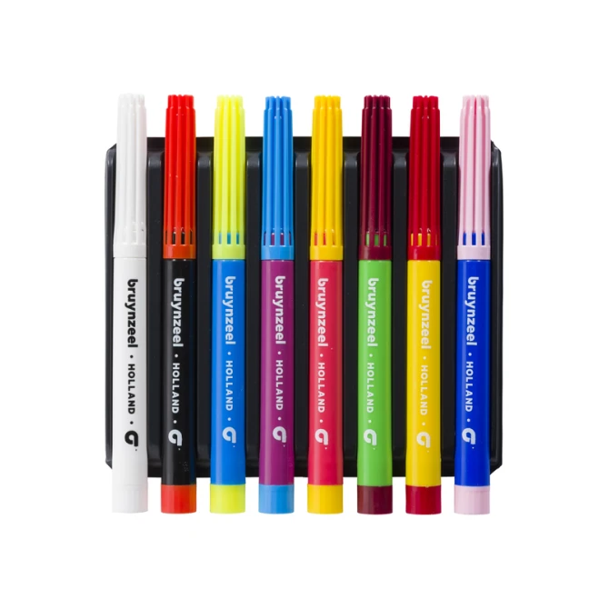 Viltstift Bruynzeel Kids Magic set à 8 kleuren