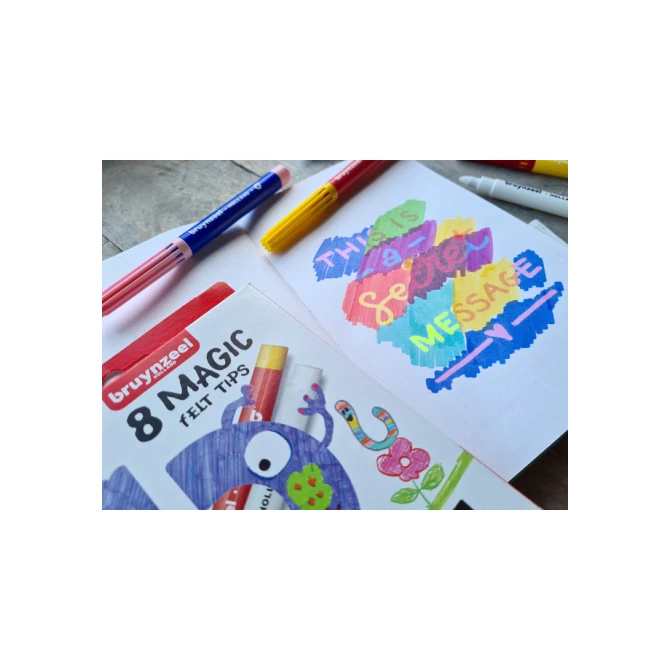 Viltstift Bruynzeel Kids Magic set à 8 kleuren