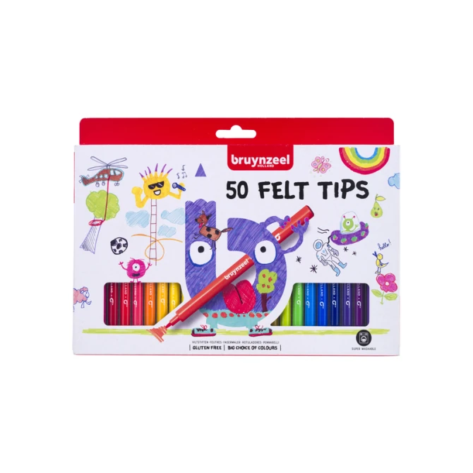 Viltstift Bruynzeel Kids set à 50 kleuren