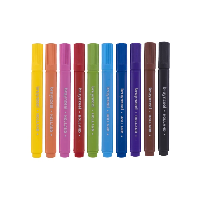 Viltstift Bruynzeel Kids Triple set à 10 kleuren