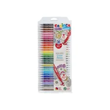Viltstift Carioca Birello dubbelpunters assorti set à 30 stuks