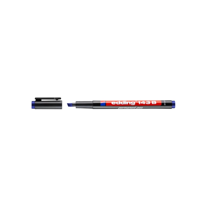 Viltstift edding 143 schuin 1-3mm blauw