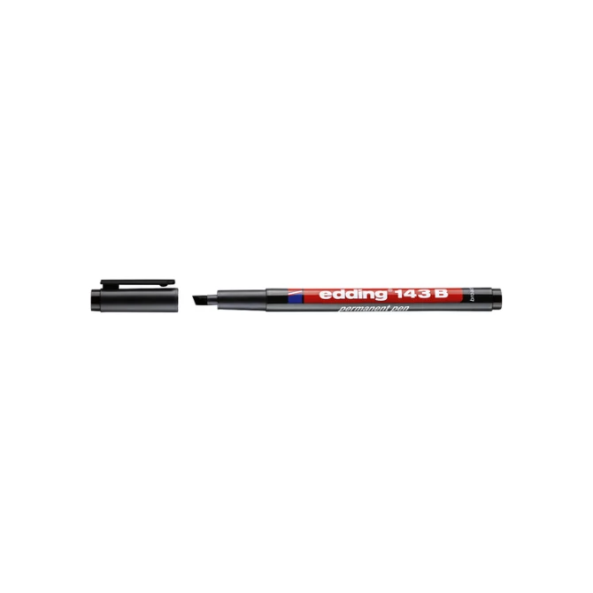 Viltstift edding 143 schuin 1-3mm zwart