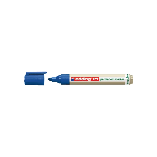 Viltstift edding 21 EcoLine rond blauw 1.5-3mm